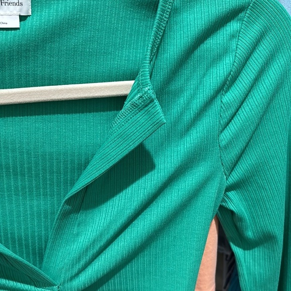 New Lovers + Friends Ludlow Wrap Top in Turquoise size XS - Picture 5 of 6